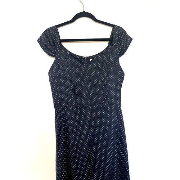 NWT Unique Vintage1950s Polka Dot Swing Dress L - Picture 9 of 15